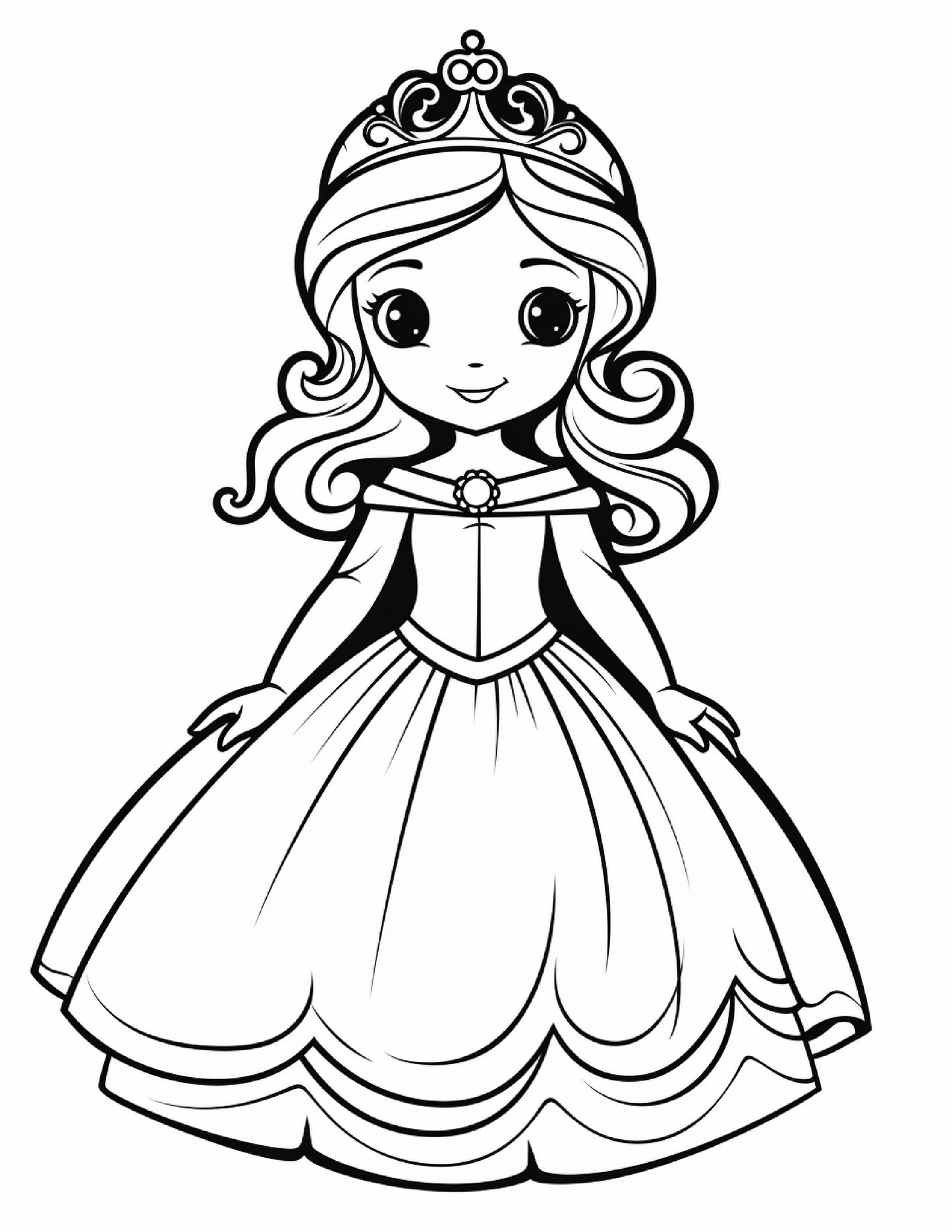 Princess Coloring Book - 152 Pagini de Colorat cu Printese