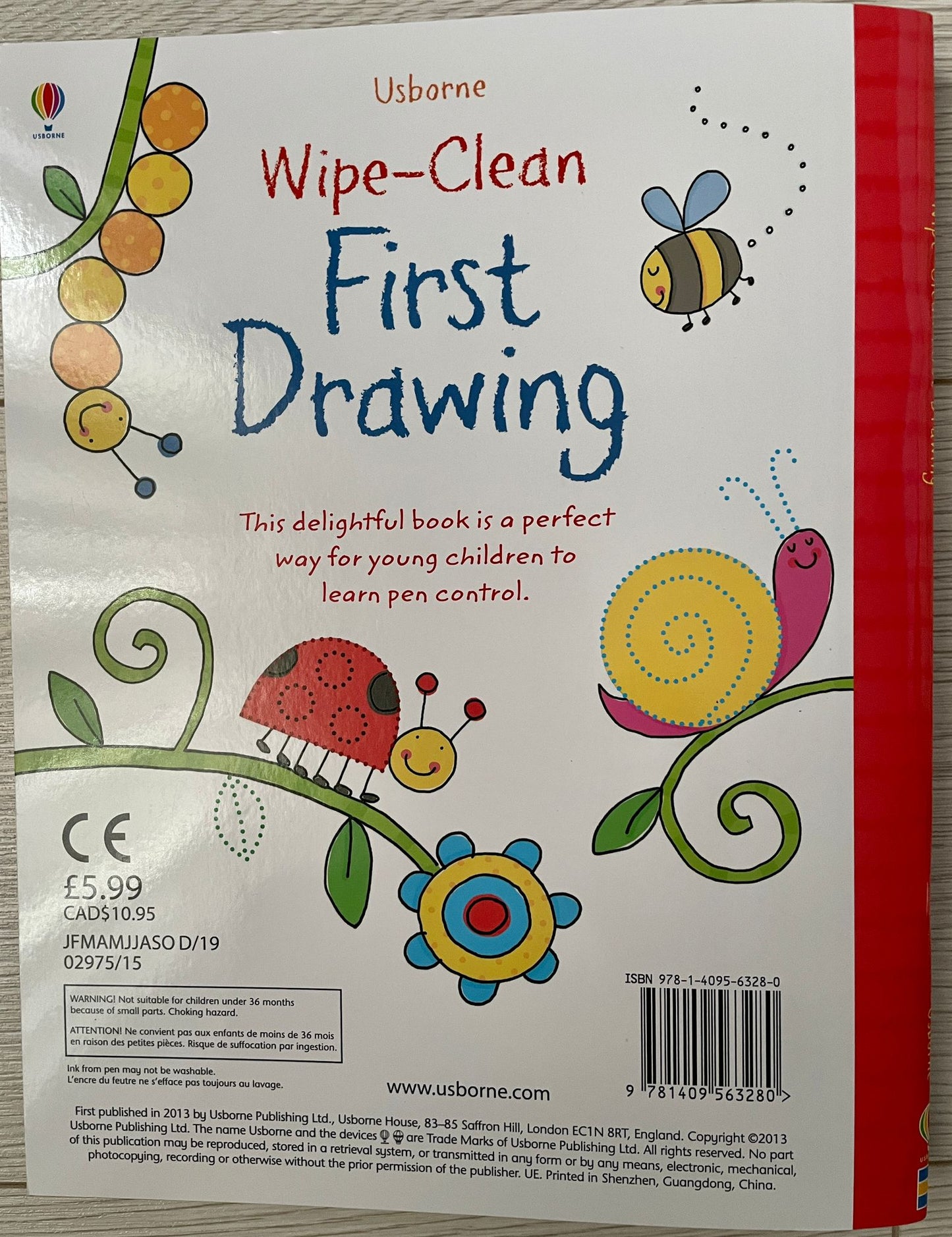 Carte de activități Usborne Wipe-Clean First Drawing